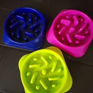 Dog feeder slow eating pet bowl